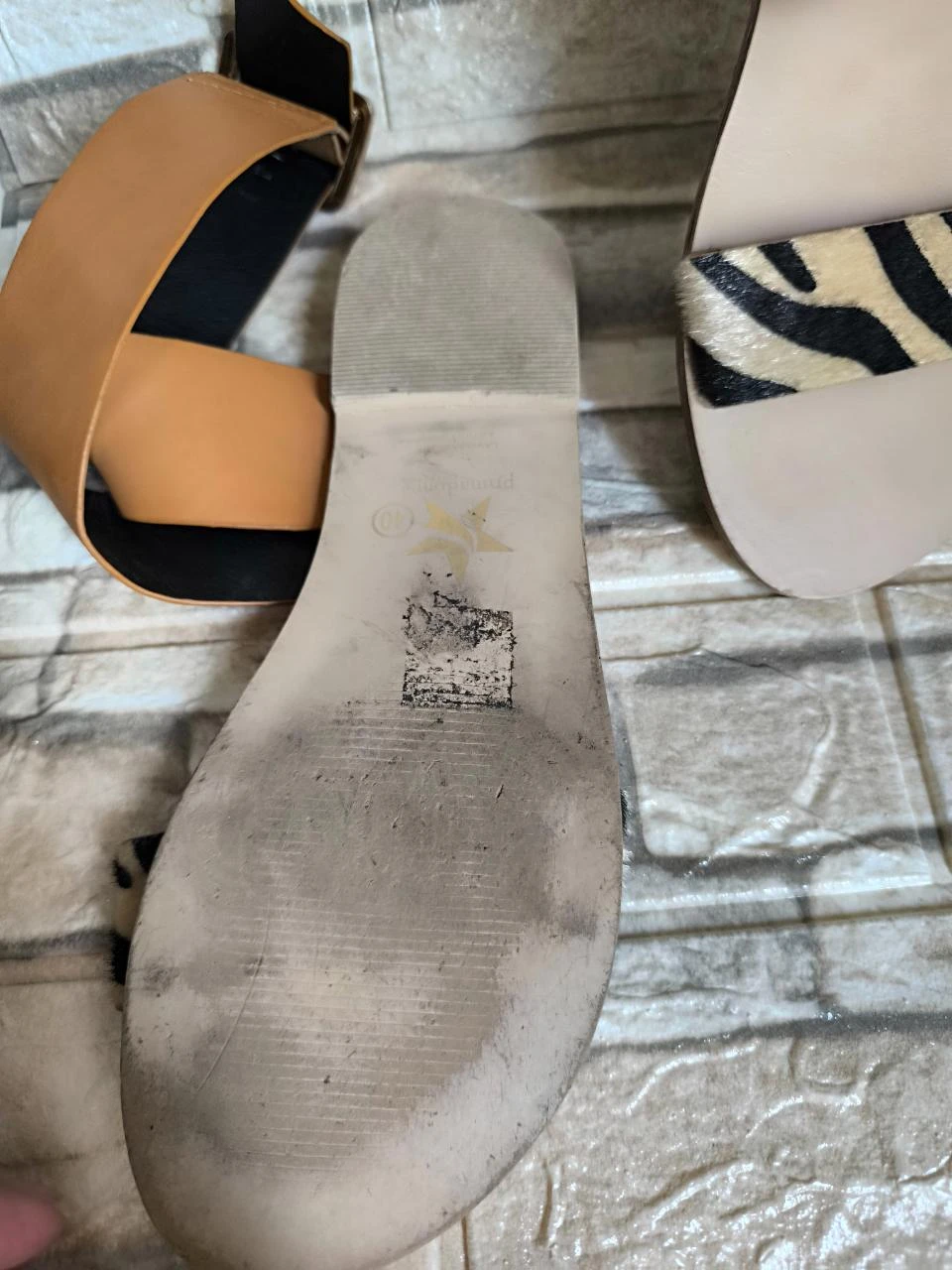 Hoge Sandalen Dames Zebra & Koper Stijl – Maat 40 – Zo Goed Als Nieuw – photo 2